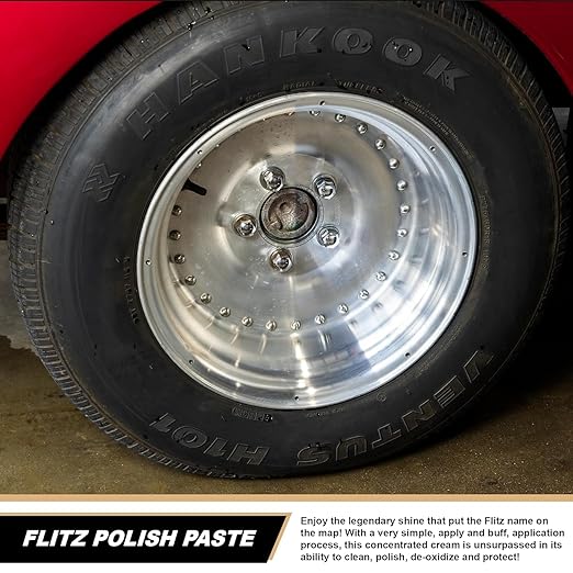 Flitz Metal Polish Paste - 1.76oz USA-Made Polish for Solid Chrome, Stainless Steel, & Aluminum - Non-Abrasive for Light Oxidation - Requires Manual Buffing - Not for Plated/Coated Surfaces (1 Pack)