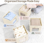 Homsorout Storage Baskets for Organizing - 6 Pack Cube Storge Bins, Foldable Storage Bins with Handle, Closet Organizers and 
