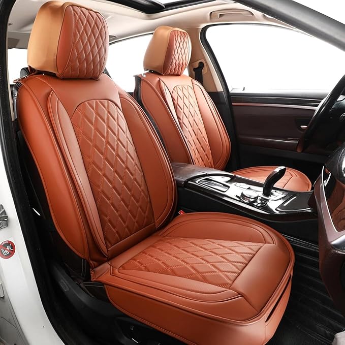 MIROZO Seat Covers Universal, Faux Leather Seat Cover Waterproof Seat Covers Full Set Automotive Seat Covers Car Seat Protect