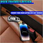 2PCS Car Seat Gap Filler Organizer, Multifunctional Car Gap Stopper Between Seat & Console Prevent Things Drop, Universal Vehicle Interior Phone Holder Accessories for SUVs Trucks (Orange)