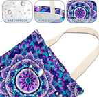 IRADA Mandala Flower Car Trash Bag - Purple, Polyester, 11X14 inches, 154 cubic inches, Car Accessory