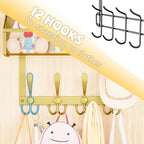 Kaiferty Over The Door Hooks Organizer, Coat Rack Over The Door Storage Hanger Towel Rack, Back of Door Storage Organizer for