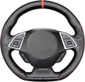 MEWANT Hand Sewn 3D Style Steering Wheel Cover Wrap for Chevrolet Camaro 2017-2022 Steering Wheel Accessories for Chevrolet Camaro 2017-2022