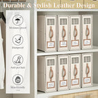 8 Pack Bed Sheets Organizers And Storage,Sheets Set Folder Keeper with Handle,Foldable Bedding Storage Box For Linen Closet,D