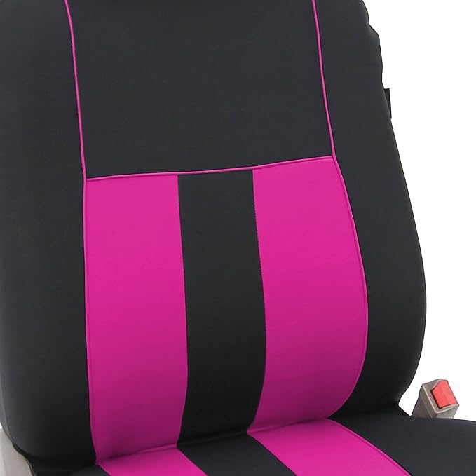 FH Group Car Seat Cover Front Set Striking Striped Car Seat Covers with Front Seat Covers and Rear Split Bench, Universal Fit