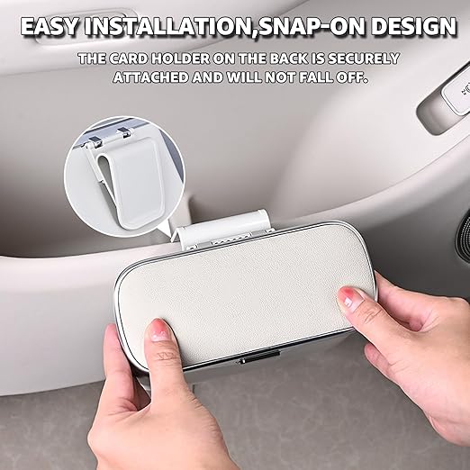 HOLDCY Car Trash Can, Waterproof Multi‑Functional Auto Trash Bin for Door/Console/Seat Back, Universal Vehicle Garbage Can for Car/Truck/SUV Drivers (White)