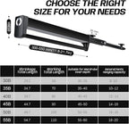 Pull Out Closet Valet Rods with LED Lighting, Adjustable Heavy Duty Steel Clothes Storage Hanger Rail, Sliding Top Mounted Wa