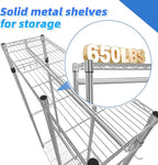 Simple Trending Heavy Duty Clothing Rack Loads 450 LBS, Garment Racks with Adjustable Shelves for Hanging Clothes, Metal Ward
