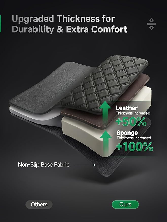 GIANT PANDA 2PCS Front Car Seat Cover for Toyota Rav4 Camry Highlander Corolla Prius Corolla Cross Venza Avalon, Faux Leather