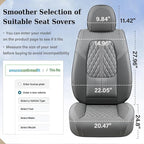Coverado Seat Covers, Car Front Seat Covers with Backrest, Nappa Leather Car Seat Protectors,Waterproof &Breathable,Anti-Slip