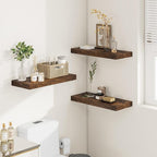 Vivelove 12" Deep Floating Shelves for Wall 16" Long, Wall Shelves for Living Room Bedroom Bathroom Kitchen Laundry Room, Far