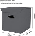 Closet Organizers Fabric Storage Bins With Lids Collapsible Cube Storages Organizer Basket With Handles,Storage Boxes for Clo