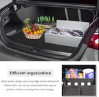 Trunk Organizer with Lid, 28L Collapsible Cargo Organizer with Aluminum Handles & Reflective Strip, Multi-Purpose Waterproof