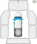 KMF 6pcs Thicken Full Window Sun Shades for Ford F-150 4Door 2021-2025 Accessories,F150 Sunshade Privacy Car Window Covers for Windshield Side Rear, UV Block and Blackout for Camping Outdoor