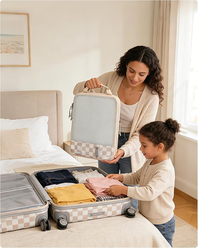 BAGSMART 6 Set /4 Set/2 Set Compression Packing Cubes for Travel, Lightweight Luggage Organizer Bags, Durable Space Saver Bag