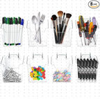 8 Pack Large Pegboard Bins with Hooks, Square Box Shape Peg Board Cups and Peg Board Accessories for Craft Room, Playroom, Of