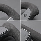 MEWANT Hand Stitched Tesla Model S Yoke Steering Wheel Cover Wrap for Tesla Model S 2021-2023 / Model X 2021-2023 Tesla Yoke Steering Wheel Accessories