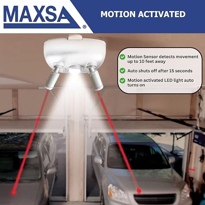 Maxsa 37314-W-RS Dual Parking Aid with Light