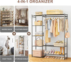 Neprock Wardrobe Closet, Portable Clothing Rack for Hanging Clothes, Free Standing Closet Organizers and Storage System with 