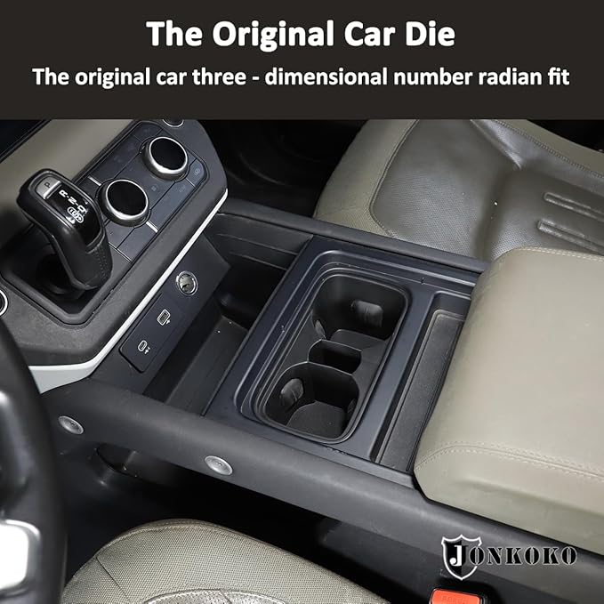 Black Center Console Cup Holder Compatible with Land Rover Defender 90 110 130 2020-2024 Car Cup Holder Expander Storage Box，