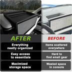 Muslogy Dashboard Storage Organizer Compatible with 2025 2026 Ford Maverick Accessories Center Console Insert with Magnetic Lid Hidden Panel Secret Compartment Fits 2025 2026 Maverick Behind Screen
