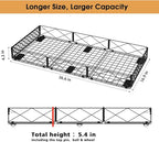 NADAMOO Large Under Bed Storage with Wheels, Low Profile Rolling Under Bed Storage Containers，Foldable Metal Under the Bed Or
