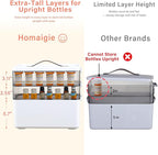 Homaigie Extra Tall 3-Tier Medicine Cabinet Organizer for Upright Medicine Bottles Organizer, Portable Medicine Storage Box w