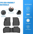 Nilight TPE Floor Mats for Chevy Malibu 2016 2017 2018 2019 2020 2021 2022 2023 2024 2025,All Weather Custom Fit Heavy Duty Floor Liners