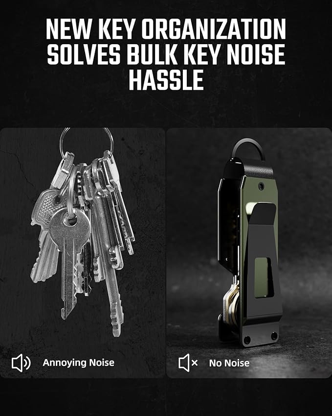 Key Organizer Compact Key Holder Metal Key Chain Minimalist key case key holder for keychain Secures 1-5 Keys