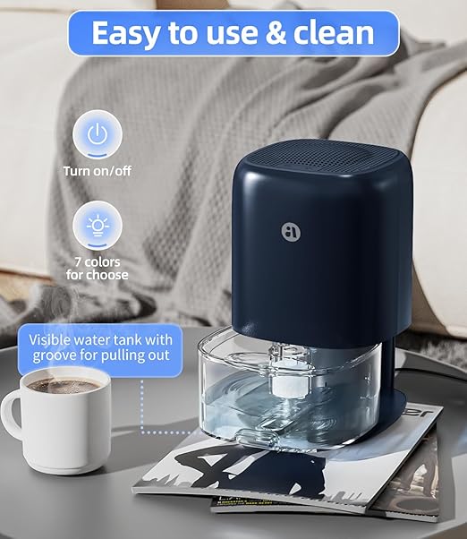 Dehumidifier, 35 OZ Small Dehumidifiers for Bedroom for Home, Quiet with Auto Shut Off, Dehumidifiers for Bedroom (280 sq.