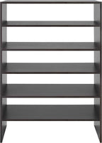 Whitmor Wood Stackable 2-Shelf Shoe Rack, 24 INCH, Espresso