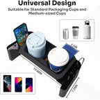 Autorder Center Console Cup Holder Insert for 2016-2023 Toyota Tacoma Interior Accessories, TPE Silicone Material 2-in-1 Center Console Drink Cup Holder Insert