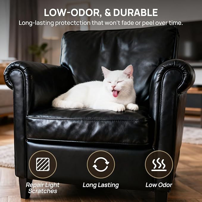 Leather Recoloring Balm with Leather Sealer, 10.58oz Leather Color Restorer, Leather Repair Kit for Vinyl Furniture Shoes Car