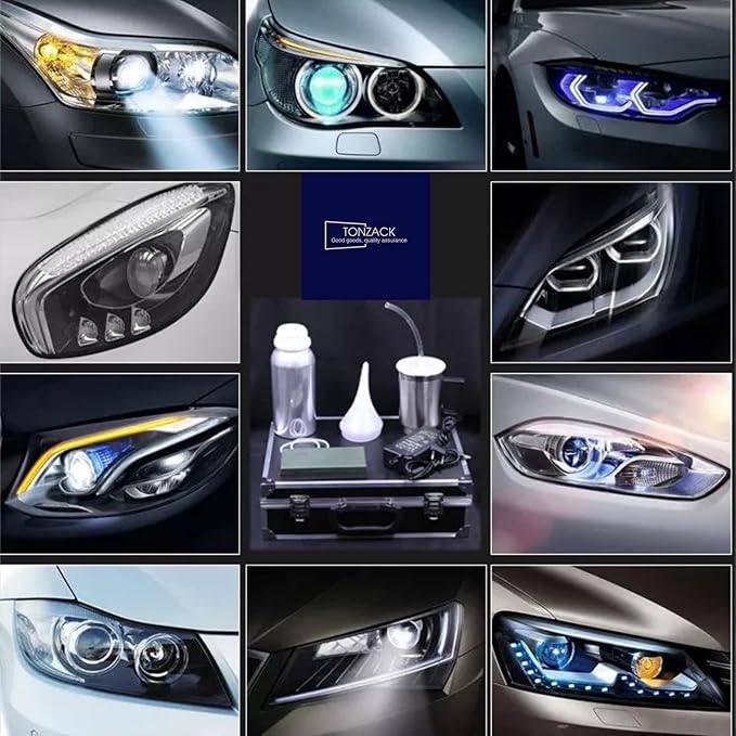 Car Headlight Lens Restoration Kit with 200ml Headlight Repair Liquid,Headlight Polishing Repair Kit for Headlight Lens Resto