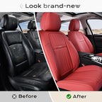 Coverado Car Seat Covers Front Seats, Seat Covers for Cars, Car Seat Protector, 2-Pack Car Seat Cushion Nappa Leather, Waterp