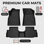 All Weather Floor Mats for 2016-2019 Chevy Cruze (No Fit 2016 Cruze Limited), Chevy Cruze Floor Mats, 1st and 2nd Maximum Coverage, 3D Waterproof TPE Rubber Protector Car Mats Full Set Liners