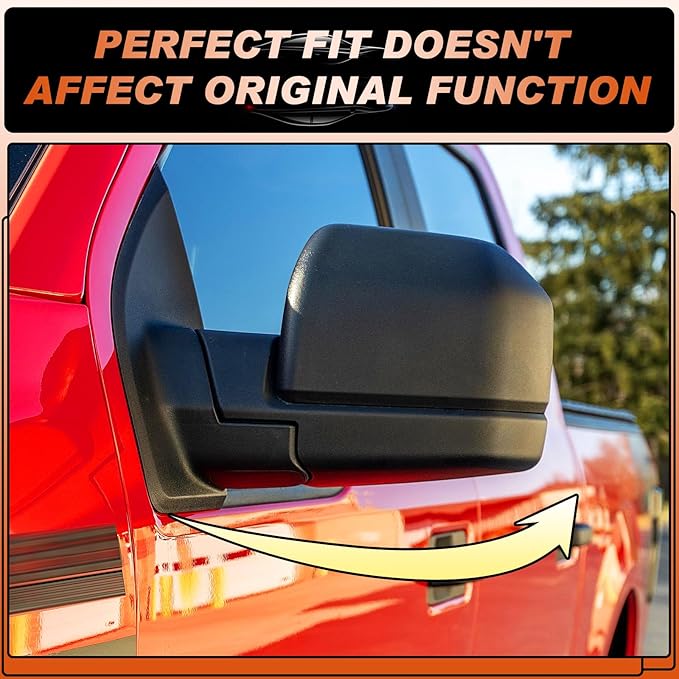 ACLONG Glossy Black Mirror Cover Caps Rearview Side Mirror Covers Fit for Ford F150 2015-2020 Left Driver Side Replaces #FL3Z-17D743-BA -1 PC