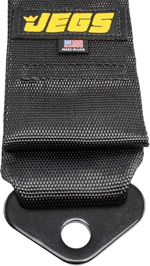 JEGS Black Latch & Link Ultra Series Harness Lap Belt | Made In USA | 3" Wide | Smooth Operating Pull Down Lap Adjusters | High Strength Steel Mounting Hardware | 64" Length | SFI 16.1 Rated | Black