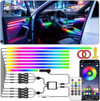 Interior Car LED Strip Lights, Acrylic LED Lights for Car with Dynamic Dreamcolor Chasing,RGB+IC 8 in 1 235 inches 800 LEDs Ambient Lighting Kits Music Sync Wireless APP and Remote Control