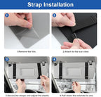 Linkstyle Car Sun Visor Extender: UV400 Anti-Glare Adjustable Sunshade with 6 Card Slots for Toll Cards Parking Permits, Universal Fit for Sedan SUV Truck