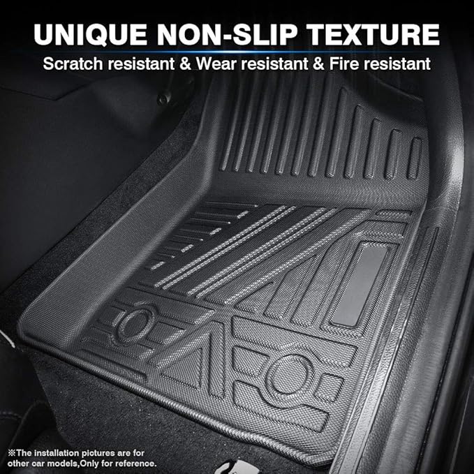KUST Floor Mats for Porsche Macan 2014-2025 2026 All Weather Floor Liners 1st & 2nd Row Accessories Rubber High Side Black Non-Slip