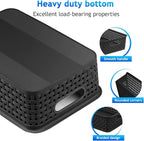 FUCDTEFC Black Plastic Basket, 8 Pack Home Organization and Storage Baskets with Handles, Space Saving Woven Organizer Bins P