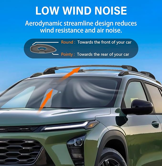 300lbs Lockable Roof Rack Cross Bars Compatible with 2023 2024 2025 Chevrolet Chevy Trax 2RS ACTIV LT, Aluminum Roof Rails Crossbar for Cargo Carrier Luggage Kayak Canoe Snowboard
