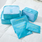 6 Set Packing Cubes for Travel Luggage Packing Bags Reusable Lightweight Suitcase Organizer Cubes Set for Travel Accessories 
