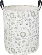 CLOCOR Baby Laundry Basket,Collapsible Kids Toys Storage Baskets,Nursery Hamper for Boys and Girls,Jungle Bedroom Decor,Gift 
