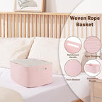 OIAHOMY Storage Basket for Shelves, Closet Cube Storage Bins Baskets for Clothes Blanket Towels, Baby Nursery, Toy Baskets Bo