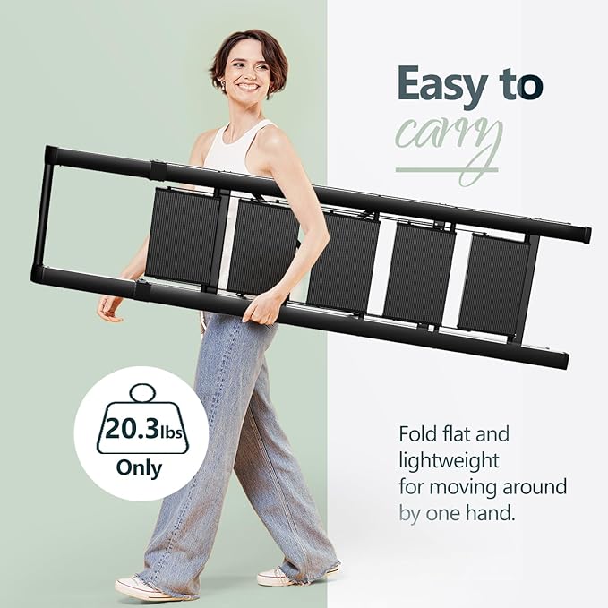 WOA WOA 5 Step Ladder for 10 Feet High Ceiling, Lightweight Foldable Ladder with Non-Slip Wide Pedals, Step Stool with Safe H