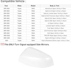 Moonlinks Compatible with Toyota RAV4 2019 2020 2021 2022 2023 2024 Left Side Mirror Cover Replacement, Pearl White Exterior Left Driver Side Door Rearview Mirror Cap Trim for RAV4 LH