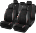 Skechers Air-Cooled Memory Foam Seat Covers,Mesh Thick Car Seat Covers,Piping Leather Car Seat Cover Full Set,Airbag Compatib
