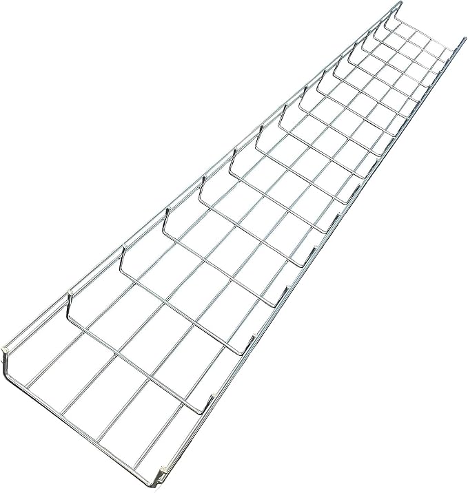 Kable Kontrol Cable Tray- 5 Feet Long - 8" Width, 6” Depth – Wire Mesh Tray Cable Management Rack Cords Organizer Cable Baske